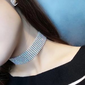 Crystal 1.5 in Wide Choker Necklace